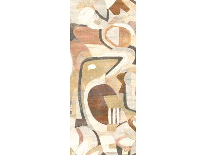 Hnědo-béžová grafická vliesová fototapeta na zeď, DG3WAR1012, Wall Designs III, Khroma by Masureel, velikost 1,27 x 3 m