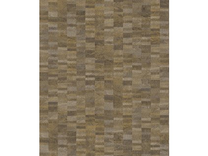 Hnědo-šedá geometrická vliesová tapeta na zeď, SPI202, Spirit of Nature, Khroma by Masureel, velikost 10,05 x 0,53 m