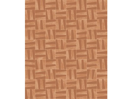 Terakotová geometrická vliesová tapeta na zeď, YSA202, Mysa, Khroma by Masureel, velikost 10,05 x 0,53 m