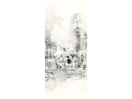 Šedá vliesová fototapeta na zeď, Město, DG3CIT1011, Wall Designs III, Khroma by Masureel, velikost 1,27 x 3 m