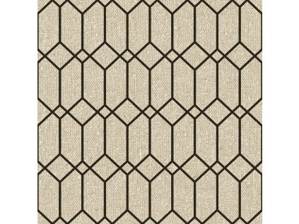 Béžová geometrická vliesová tapeta na zeď, 21123, Cvlto, Cristiana Masi by Parato, velikost 10,05 x 0,53 m