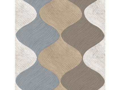 Modro-hnědo-béžová geometrická vliesová tapeta na zeď, 21113, Cvlto, Cristiana Masi by Parato, velikost 10,05 x 0,53 m