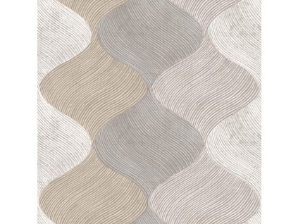 Šedo-béžová geometrická vliesová tapeta na zeď, 21111, Cvlto, Cristiana Masi by Parato, velikost 10,05 x 0,53 m