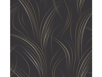 Elegantní černá geometrická vliesová tapeta na zeď, EV3938, Candice Olson Casual Elegance, York, velikost 0,685 x 8,2 m