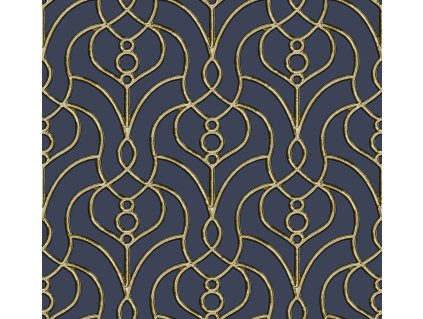 Modrá zámecká vliesová tapeta na zeď, EV3946, Candice Olson Casual Elegance, York, velikost 0,685 x 8,2 m