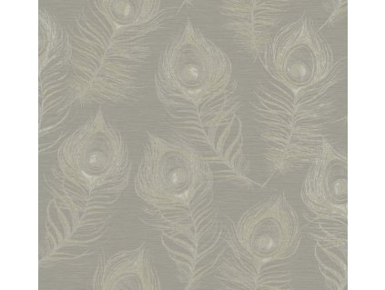 Šedá vliesová tapeta s pavími pery, EV3941, Candice Olson Casual Elegance, York, velikost 0,685 x 8,2 m