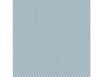 Modrá vliesová tapeta na zeď s bílými lístky, 12363, Fiori Country, Parato, velikost 10,05 x 0,53 m