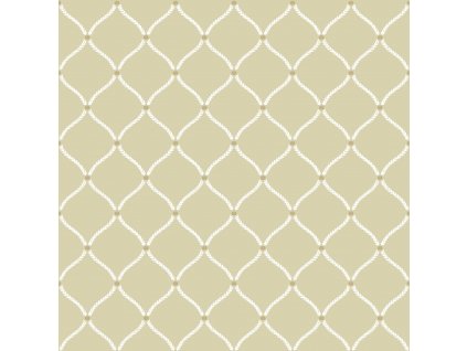 Okrová vliesová tapeta na zeď s bílými ornamenty, 12358, Fiori Country, Parato, velikost 10,05 x 0,53 m