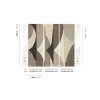 Geometrická vliesová obrazová tapeta na zeď, šedá, DGAMA3032-300, Amani, Masureel, velikost 1,06 x 3 m