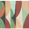 Geometrická vliesová obrazová tapeta na zeď, zeleno-hnědá, DGAMA3022-260, Amani, Masureel, velikost 1,06 x 2,6 m