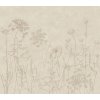 Vliesová fototapeta na zeď, béžová, rostliny, květiny, trávy, 350701, Riviera Maison,  Eijffinger, velikost 3,18 x 2,8 m