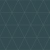 Modrá vliesová tapeta, metalické obrysy trojúhelníků 347715, City Chic, Origin, velikost 0,53 x 10,05 m