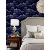 Modrá vliesová tapeta na zeď, puntíky, perly OS4264, Modern nature II, York, velikost 0,685 x 8,2 m