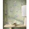 Zelená vliesová tapeta s květinami a pávy, 333142 Pip Studio 6, Eijffinger, velikost 0,7 x 10 m
