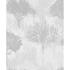 Šedá vliesová tapeta se stromy a stříbrnými flitry, 118705, Zen, Superfresco Easy, velikost 10 x 0,52 m