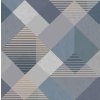 Modro-zlatá geometrická vliesová tapeta na zeď, 118707, Zen, Superfresco Easy, velikost 10 x 0,52 m