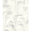Šedo-bílá geometrická vliesová tapeta na zeď, Z77534, Savana, Zambaiti Parati, velikost 10,05 x 0,53 m