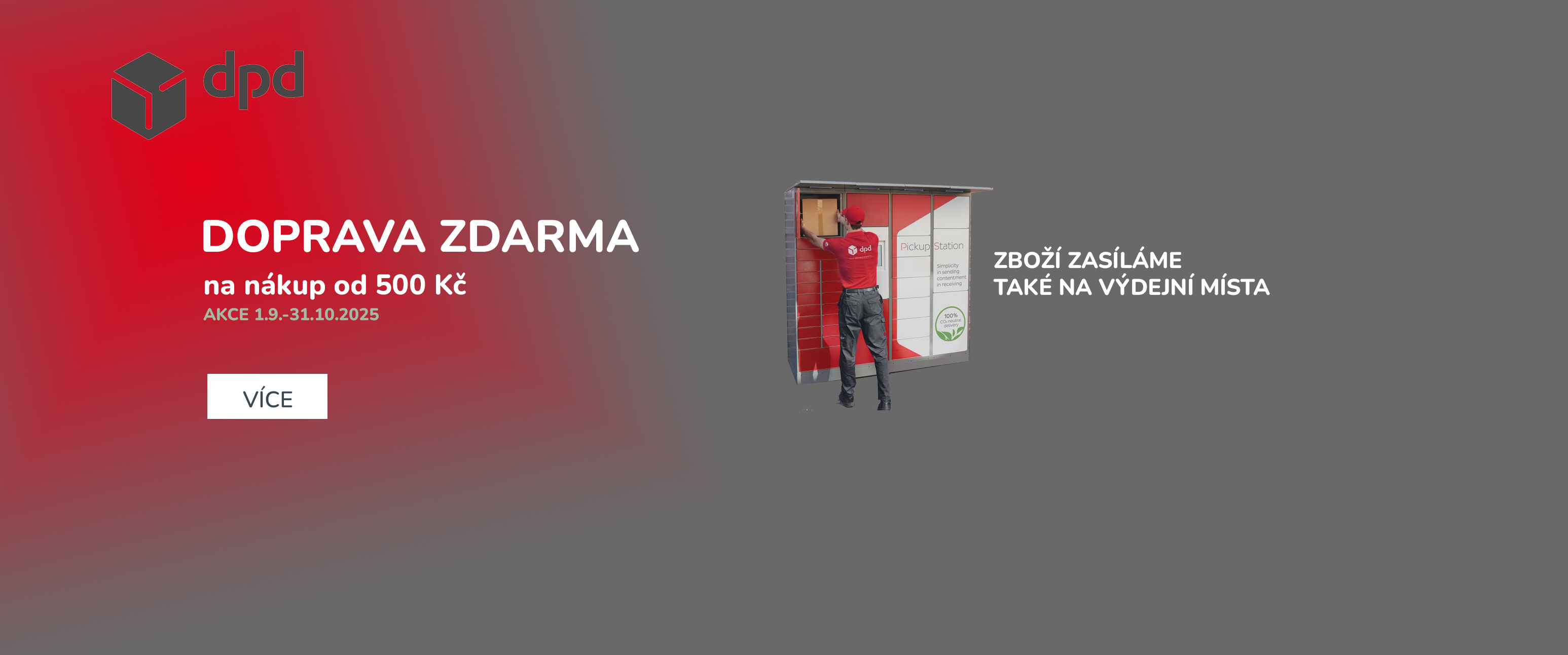 DPD od 500 Kč doprava zdarma