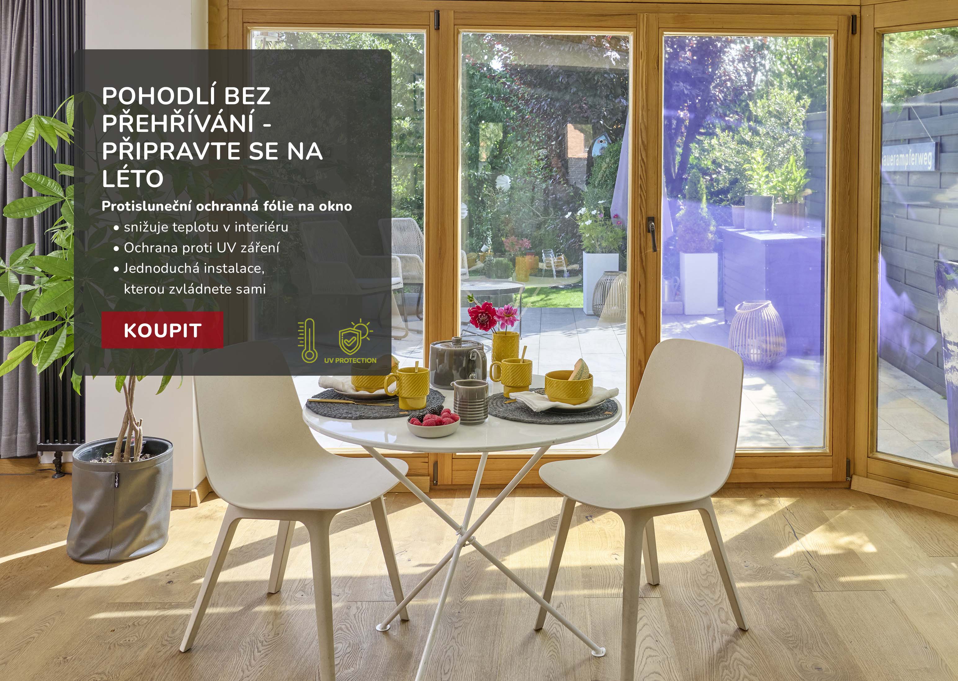 Protisluneční folie na sklo