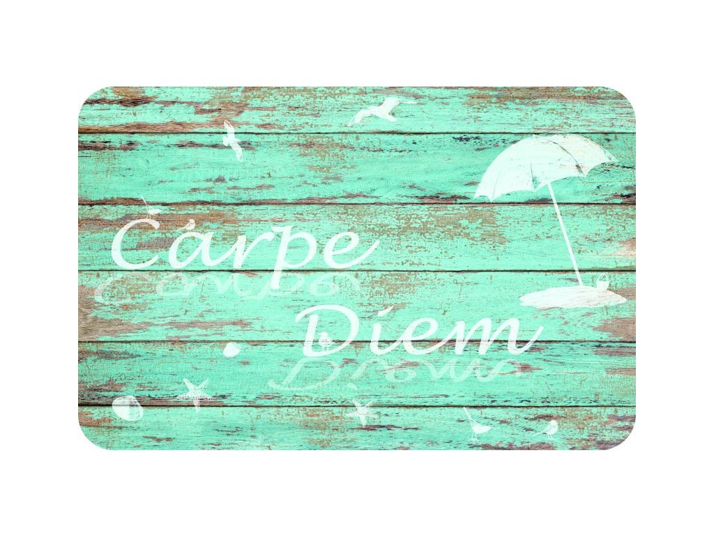 Prostírání modré vintage dřevo "CARPE DIEM"  230-2517 (12 ks)