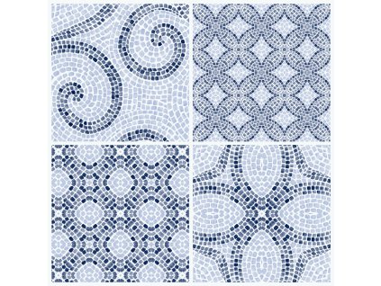 102683 4 samolepici podlahove ctverce rimska mozaika 2745072