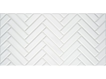 3D panel chevron bílý P020