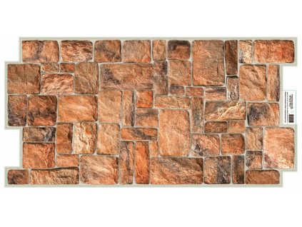 3D panel cihlově hnědé kostky P101
