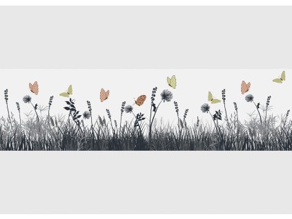 Samolepicí bordura květy WB8273, 5 m x 13,8 cm