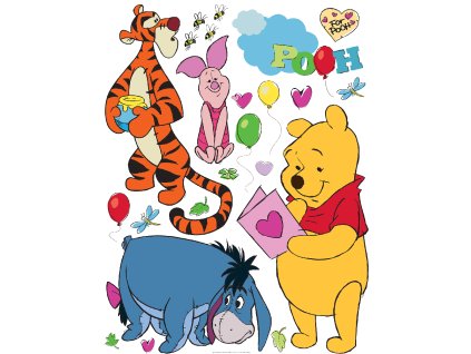 DK861 Samolepicí dekorace WINNIE AND FRIENDS 65 x 85 cm