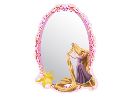 Zrcadlová akrylátová dekorace MIRROR RAPUNZEL BIG 15 x 21,5 cm