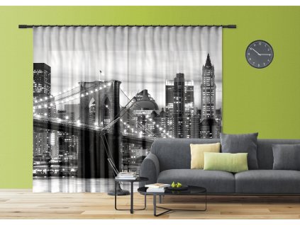 Textilní závěs BRIDGE FCSXXL7416, 280 x 245 cm (2 ks), lehké zastínění