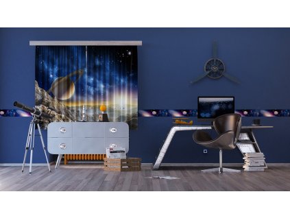 Textilní závěs COSMOS FCSXL4805, 180 x 160 cm (2 ks), lehké zastínění