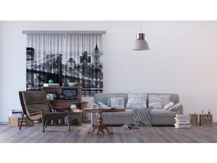 Textilní závěs BRIDGE FCSXL4812, 180 x 160 cm (2 ks), lehké zastínění