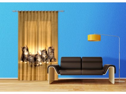 Textilní závěs CATS FCPL6521, 140 x 245 cm (1 ks), úplné zastínění
