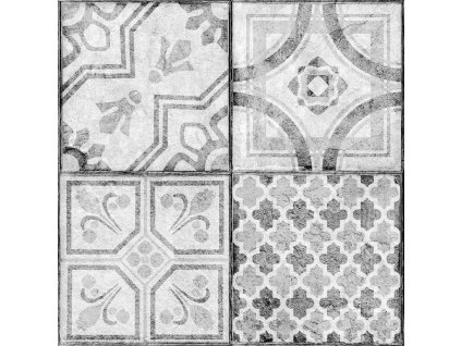 Samolepicí podlahové čtverce dlaždice šedobílé 274-5043
