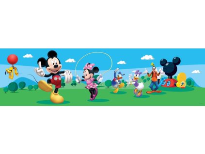 WBD8079 Samolepicí bordura, šíře 10 cm Mickey Mouse Club House , 10 x 500 cm