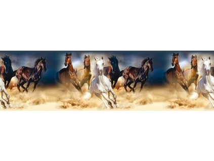 WB8202 Samolepicí bordura, šíře 14 cm Horses, 14 x 500 cm