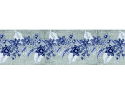 WB8227 Samolepicí bordura, šíře 14 cm Květiny, 14 x 500 cm