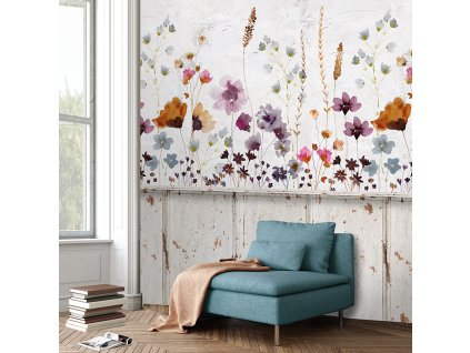 Behang 4 dílná luxusní fototapeta, Meadowfloral Lambri
