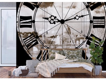 AG Design 4 dílná fototapeta CLOCK FTS 1322, 360 x 254 cm papír