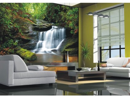 AG Design 4 dílná fototapeta WATERFALL FTNS 2450, 360 x 270 cm vlies
