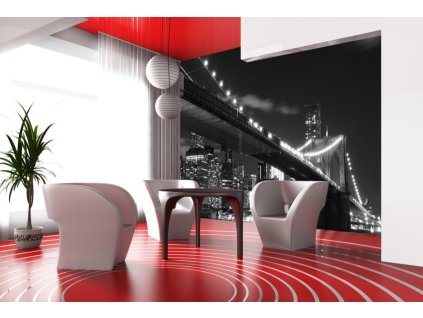 AG Design 4 dílná fototapeta BROOKL.BRIDGE FTNS 2469, 360 x 270 cm vlies