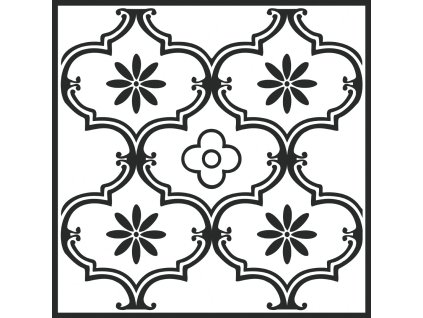 Samolepicí podlahové čtverce černobílé 274-5052