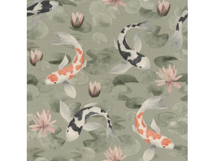 Vliesová tapeta na zeď Rasch 409437, Kimono, 0,53 x 10,05 m