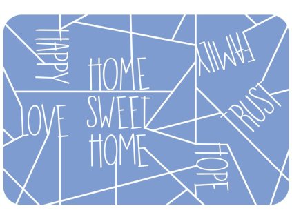 Prostírání modré s nápisy "HOME" 230-2538