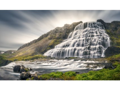 AG design 4 dílná vliesová fototapeta Waterfall, 360 x 270 cm