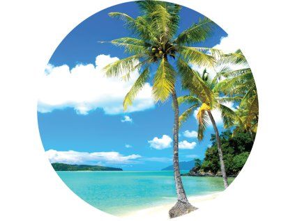 72183 ag design samolepici dekorace palms on beach 70 cm