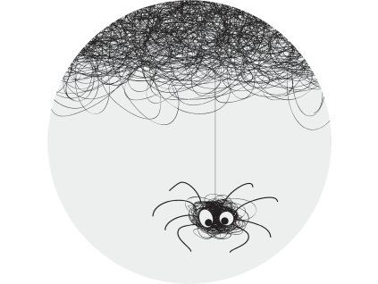 72354 ag design samolepici dekorace cute spider 140 cm