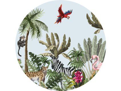 72384 ag design samolepici dekorace vector jungle 140 cm