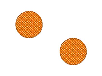 Odrazka kulatá oranžová, průmer 2,5 cm, (2 ks), ACZ079